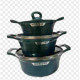 SET 3 PIESE CRATITE MOTIV LINII CIRCULARE RAC-666988