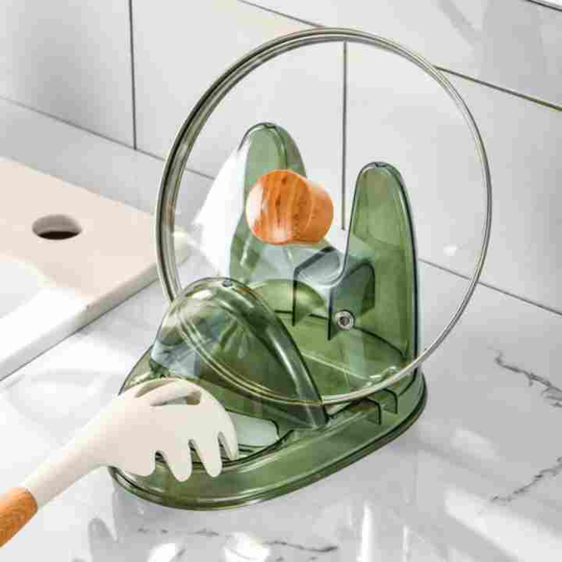 SUPORT PLASTIC PENTRU CAPACE SI USTENSILE 