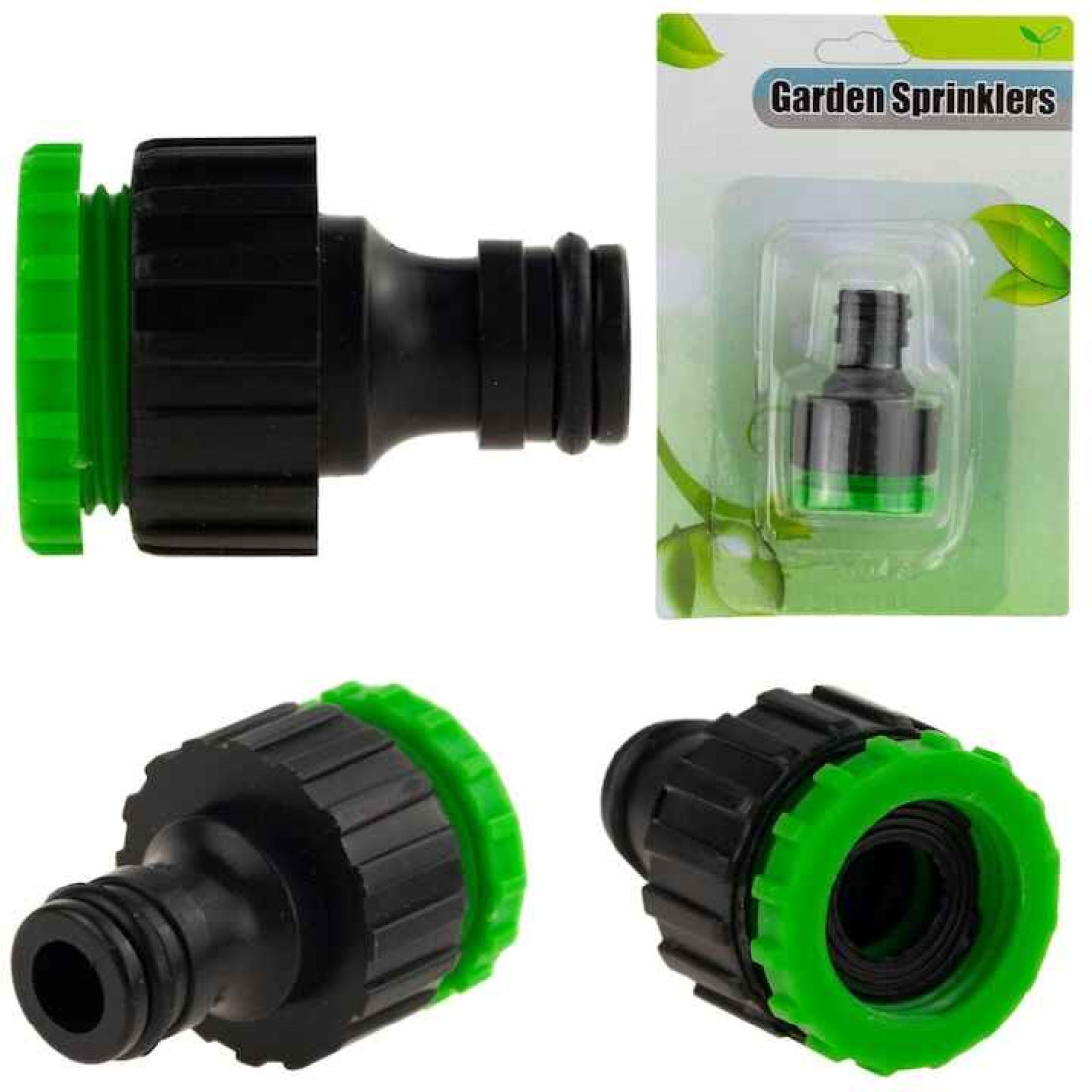 Adaptor robinet 1/2 - 3/4 pentru furtun gradina, adaptor universal, cuplare rapida, montaj usor, rezistent
