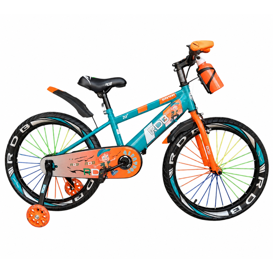 Bicicleta copii pentru baieti RDB Albatros, 20 inch, portocaliu