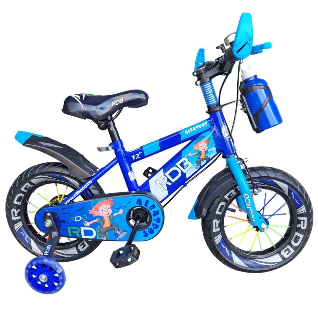 Bicicleta copii pentru baieti RDB Albatros, 12 inch, albastru
