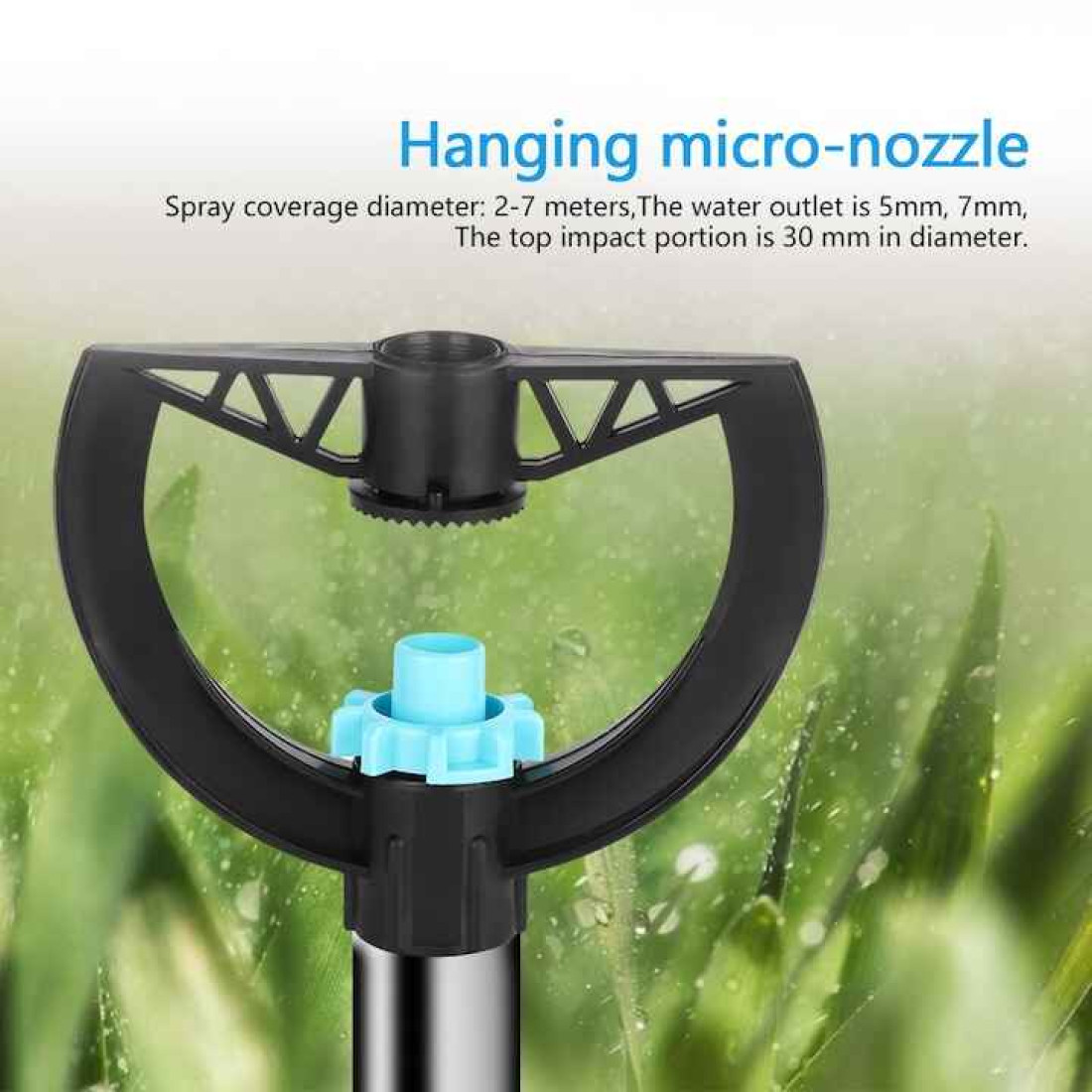 Aspersor de irigare pentru gradina, plastic, filet G3/4", 2-7 m