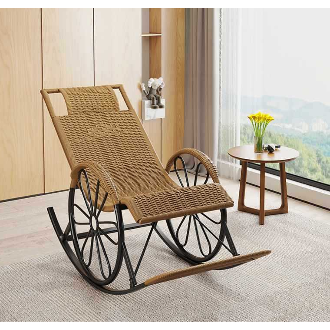 Balansoar cu cadru metalic pentru gradina, terasa, si balcon Balansoar cu cadru metalic pentru gradina, terasa, si balcon