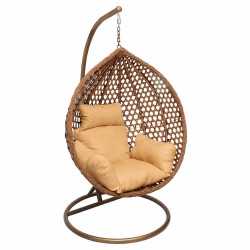 Leagan balansoar fotoliu suspendat tip scoica cu cadru metallic, design modern, pentru interior si exterior, ideal pentru relaxare