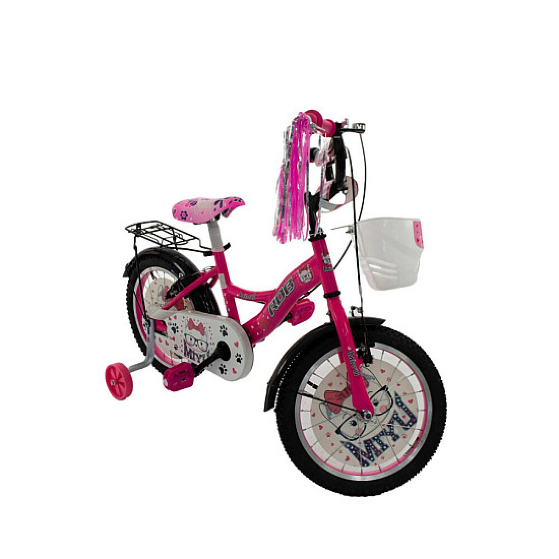 Bicicleta copii RDB MIYU culoare roz/alb roata 16" otel