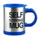 Cana cu amestecare automata cu capac, 350 ml, Self Stirring Mug, diametru 9 cm, albastra