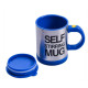 Cana cu amestecare automata cu capac, 350 ml, Self Stirring Mug, diametru 9 cm, albastra