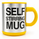 Cana cu amestecare automata cu capac, 350 ml, Self Stirring Mug, diametru 9 cm, galbena