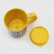 Cana cu amestecare automata cu capac, 350 ml, Self Stirring Mug, diametru 9 cm, galbena