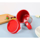 Cana cu amestecare automata cu capac, 350 ml, Self Stirring Mug, diametru 9 cm, rosie