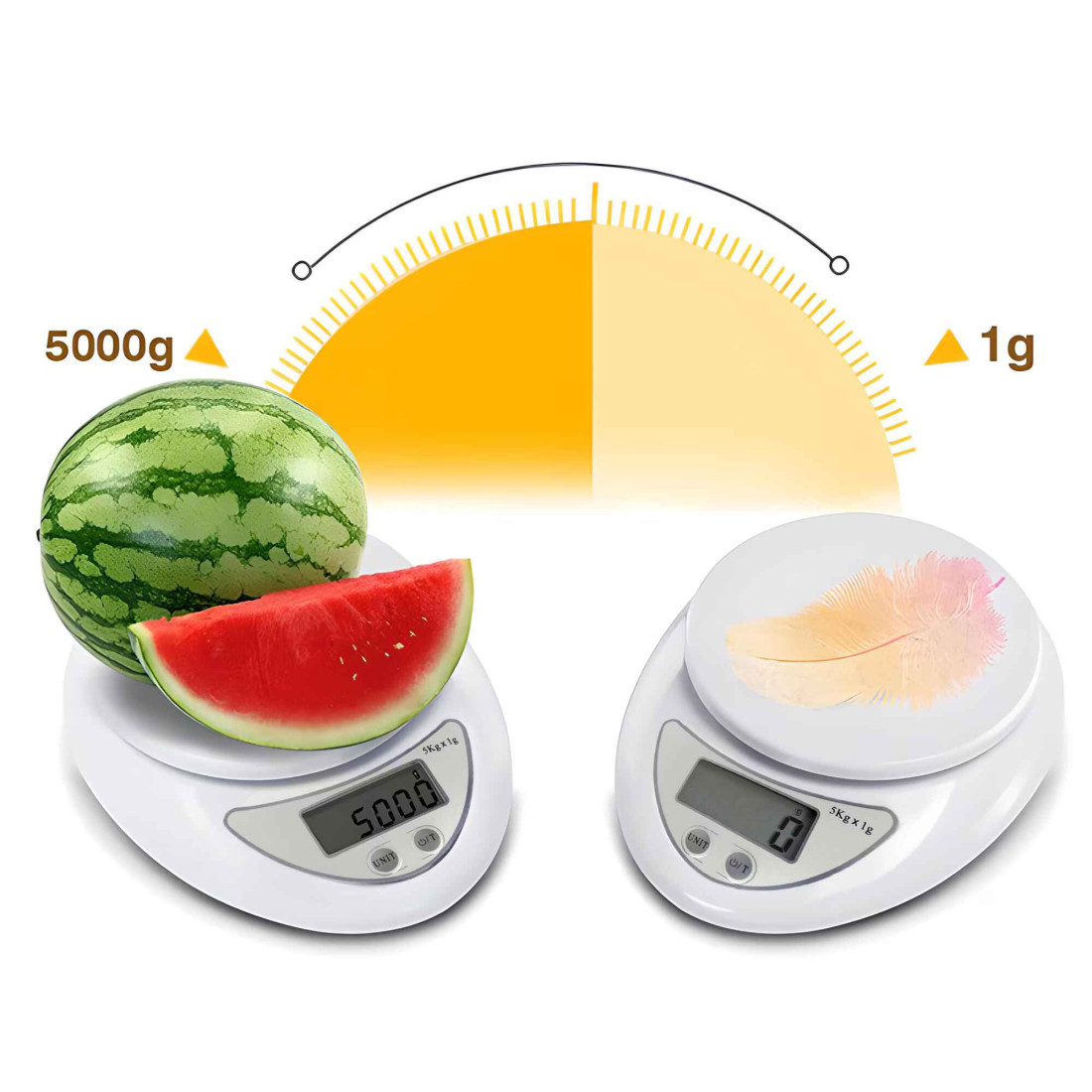 Cantar electronic de bucatarie, usor de utilizat, greutate maxima 5 Kg