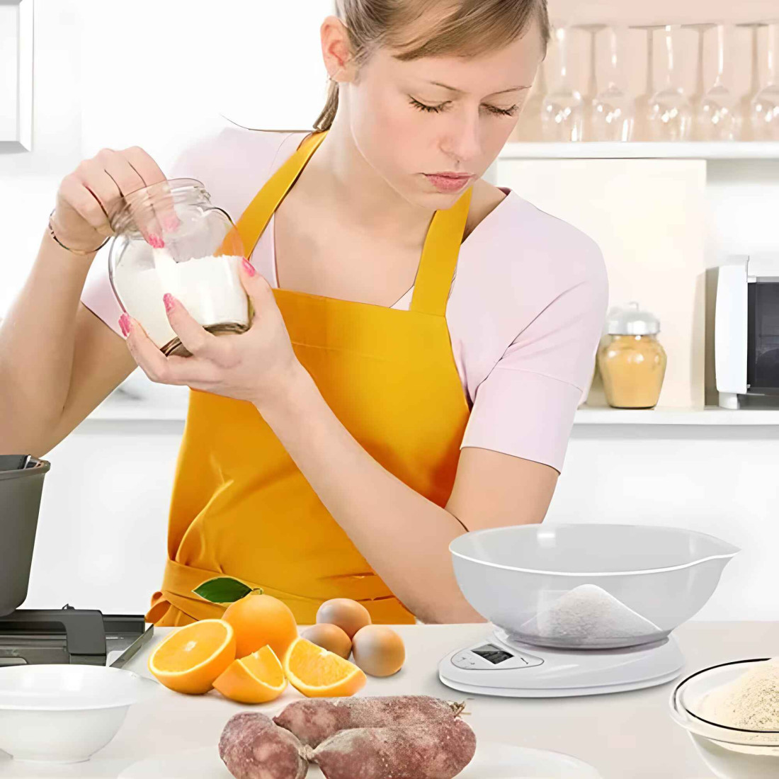 Cantar electronic de bucatarie, usor de utilizat, greutate maxima 5 Kg