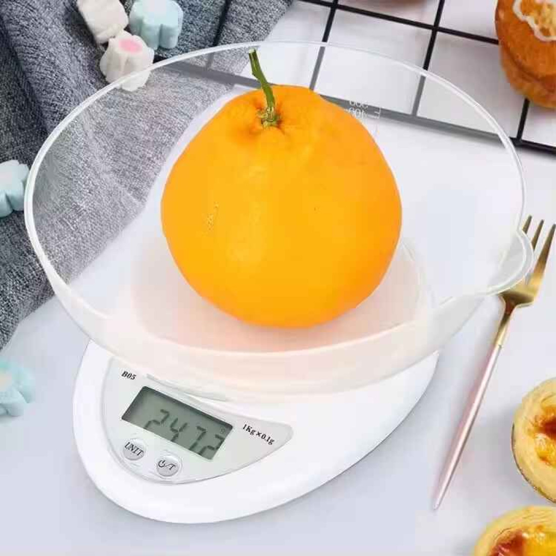 Cantar electronic de bucatarie, usor de utilizat, greutate maxima 5 Kg