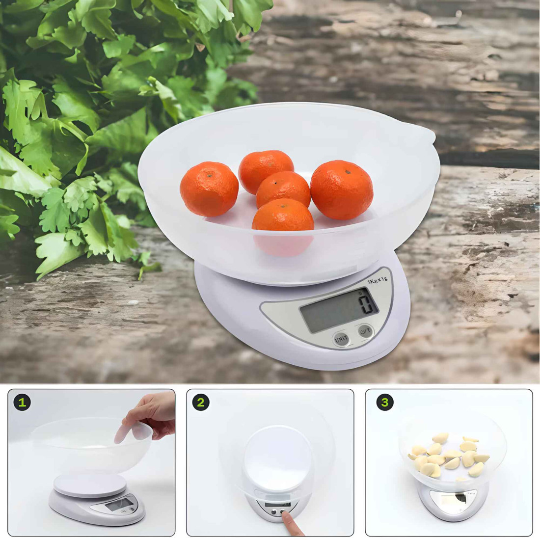 Cantar electronic de bucatarie, usor de utilizat, greutate maxima 5 Kg