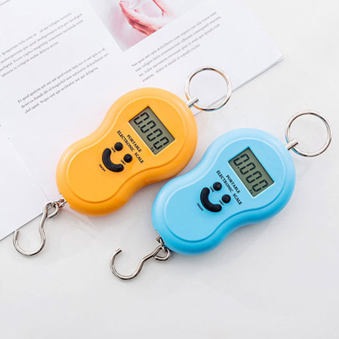 Cantar electronic de mana cu carlig, portabil, Ecran LCD, capacitate maxima de 50 kg