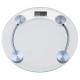 Cantar corporal cu afisaj electronic LCD, rotund, platforma sticla, transparent, pentru baie, picioare antiderapante