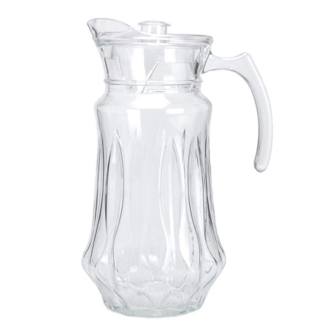 Carafa sticla cu capac, 1.8 L, design modern, 25 x 10 cm