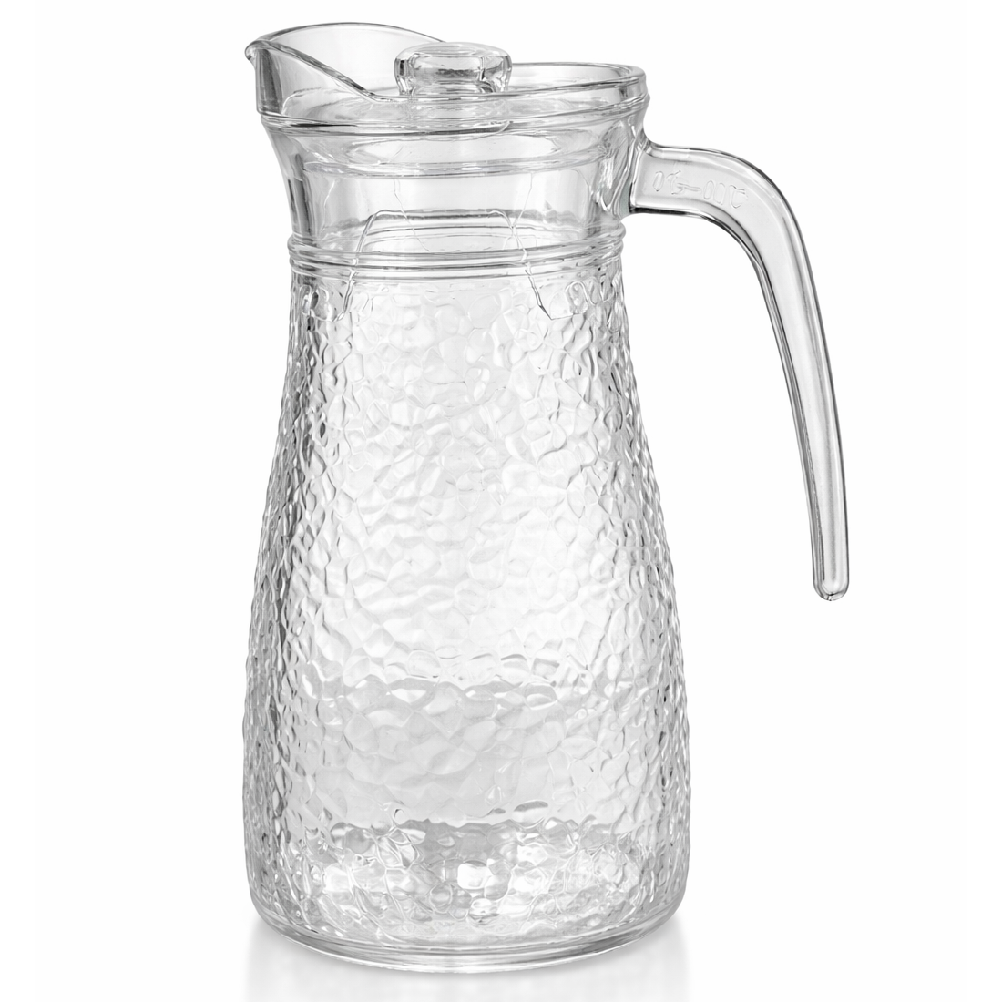 Carafa sticla cu capac, 1.2L, 21 x 11 cm