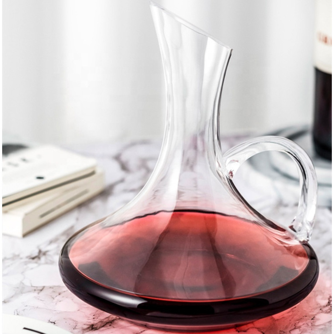 Carafa din sticla pentru vin, 1.8L, design elegant modern