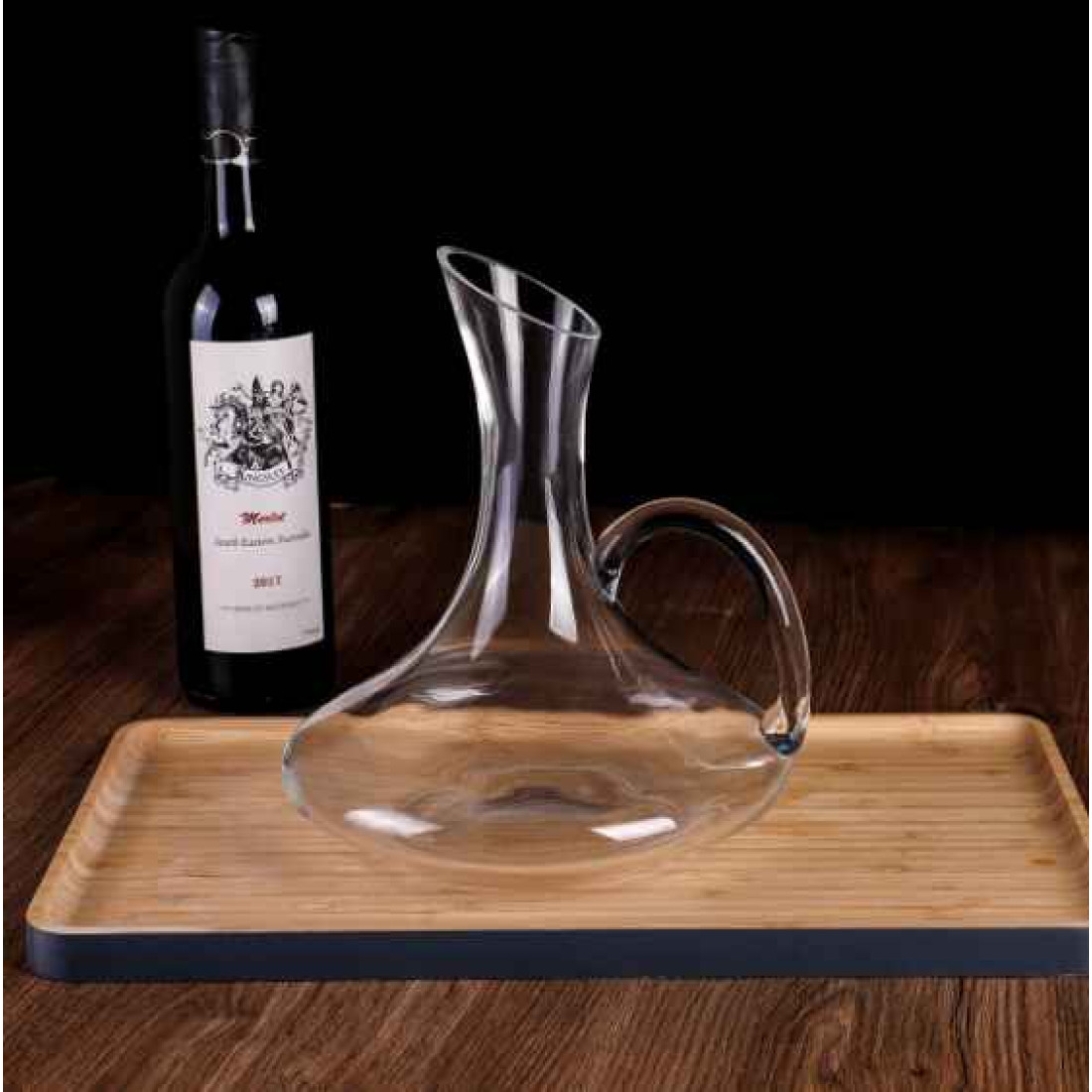 Carafa din sticla pentru vin, 1.8L, design elegant modern