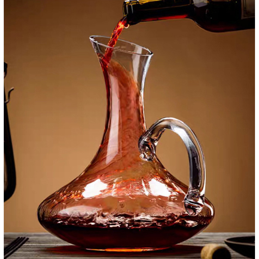 Carafa din sticla pentru vin, 1.8L, design elegant modern