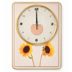 Ceas tip tablou 30 x 40 cm, floarea-soarelui