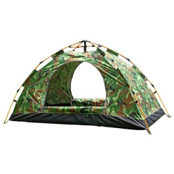 Cort camping cu ridicare automata, spatios, rezistent la vant, apa, material impermeabil, dimensiuni 2 x 2m, camuflaj