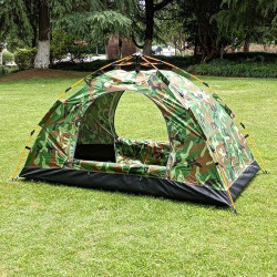 Cort camping cu ridicare automata, spatios, rezistent la vant, apa, material impermeabil, dimensiuni 2 x 2m, camuflaj
