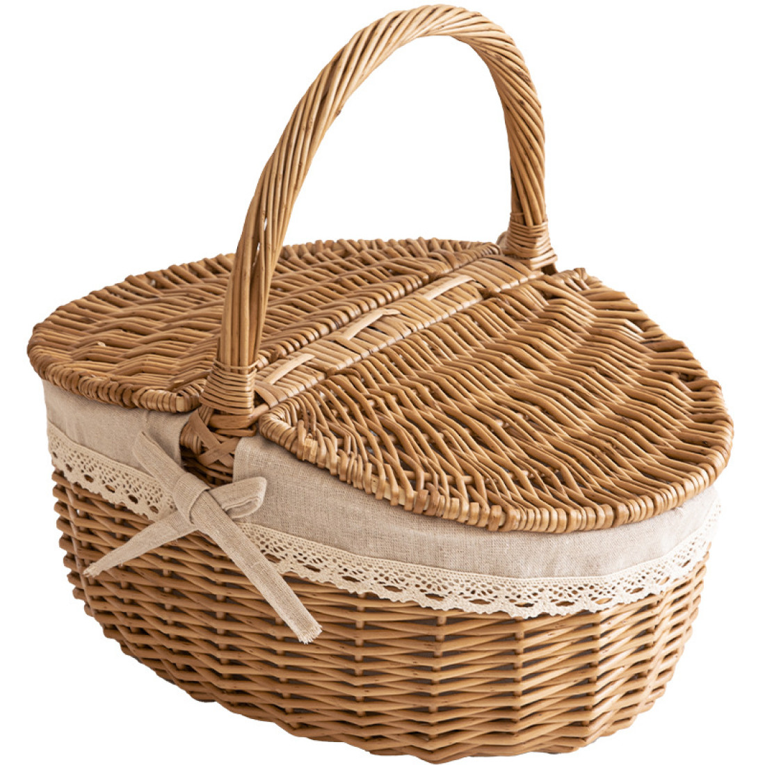 Cos picnic traditional cu capac, 45 x 35 x 22 cm