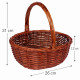Cos de rachita impletit, design traditional rustic, 31 x 26 x 12 cm