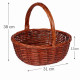 Cos de rachita impletit, design traditional rustic, 38 x 31 x 13 cm