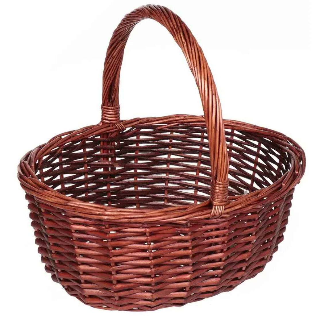 Cos de rachita impletit, design traditional rustic, 43 x 36 x 14 cm