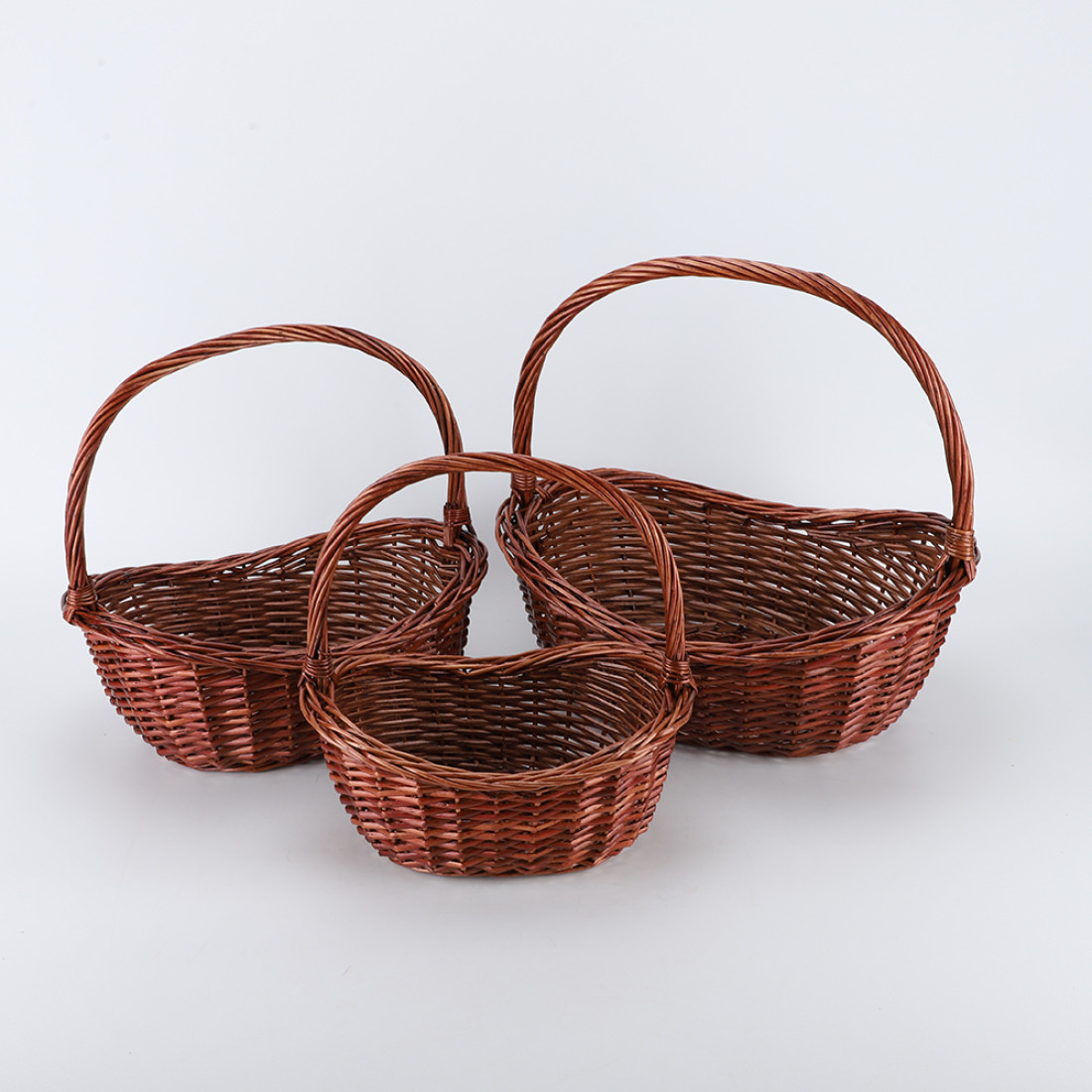 Cos de rachita impletit, design traditional rustic, 43 x 36 x 14 cm