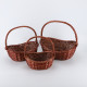Cos de rachita impletit, design traditional rustic, 43 x 36 x 14 cm