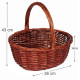 Cos de rachita impletit, design traditional rustic, 43 x 36 x 14 cm