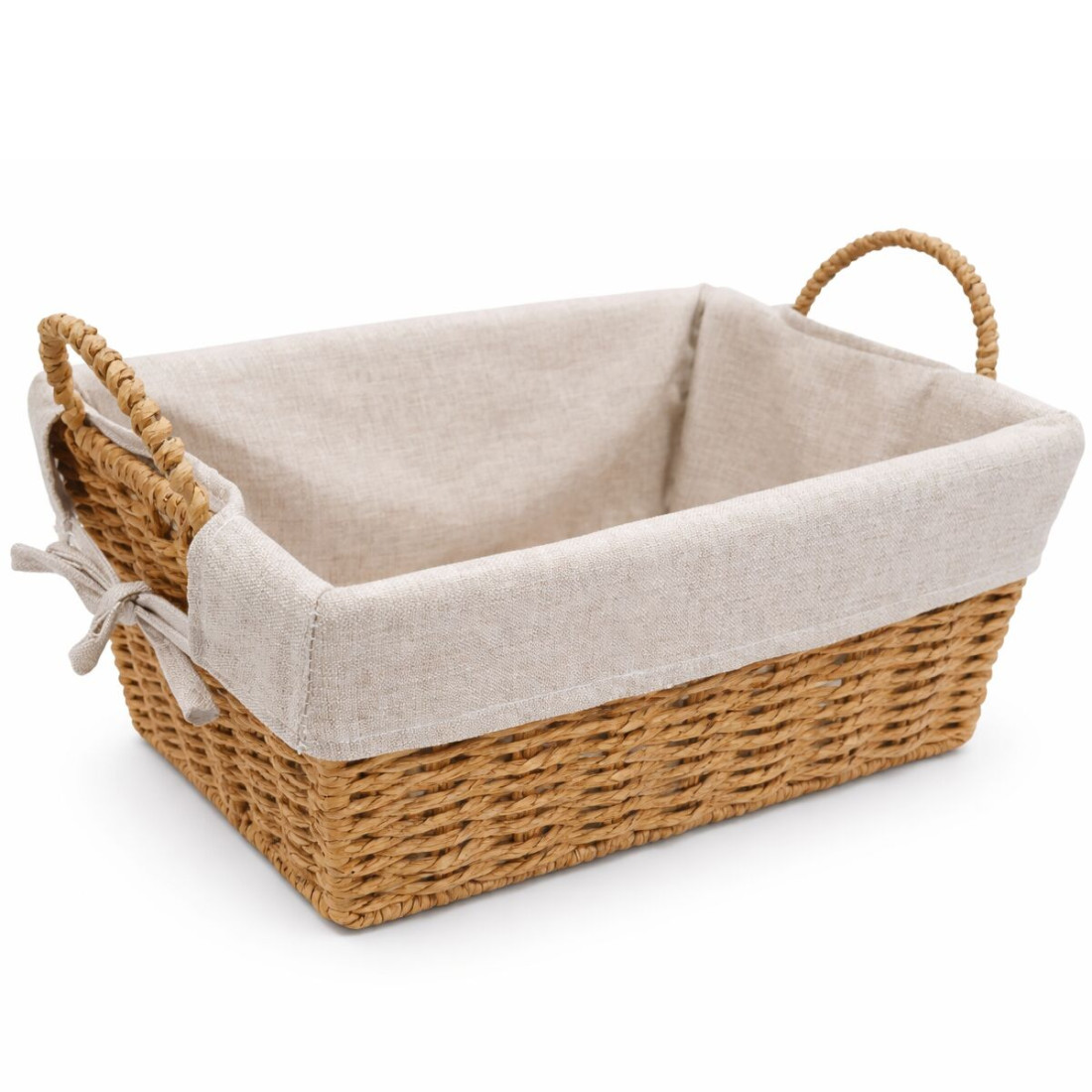 Cos paine ratan mijlociu, design traditional, 33x23x15 cm