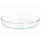 Vas termorezistent pentru cuptor, 3 L, sticla termica, oval, transparent