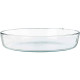Vas termorezistent pentru cuptor, 3 L, sticla termica, oval, transparent
