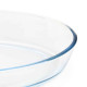 Vas termorezistent pentru cuptor, 3 L, sticla termica, oval, transparent