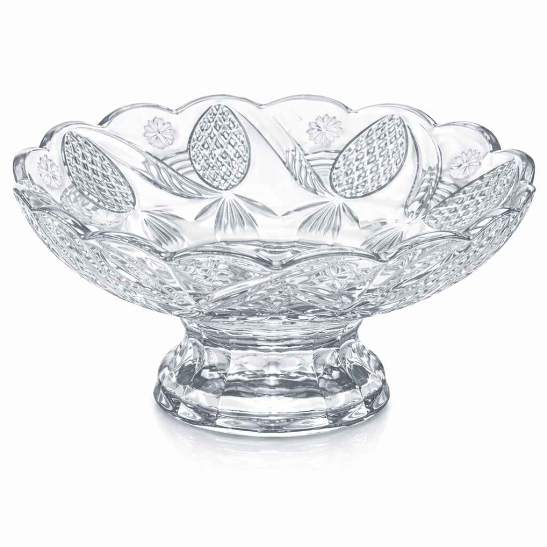 Bol din sticla elegant cu picior, 28 cm diametru, 10 cm inaltime