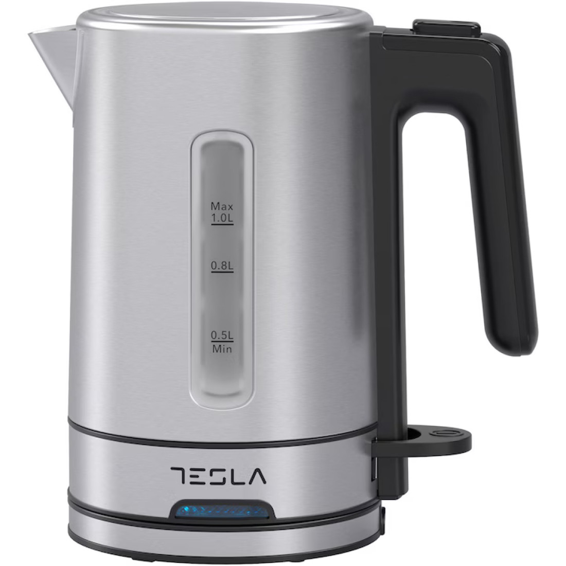 Fierbator Tesla KT450BX, 1.0L, 2200W, oprire automata, indicator LED, baza rotativa 360°, inox 