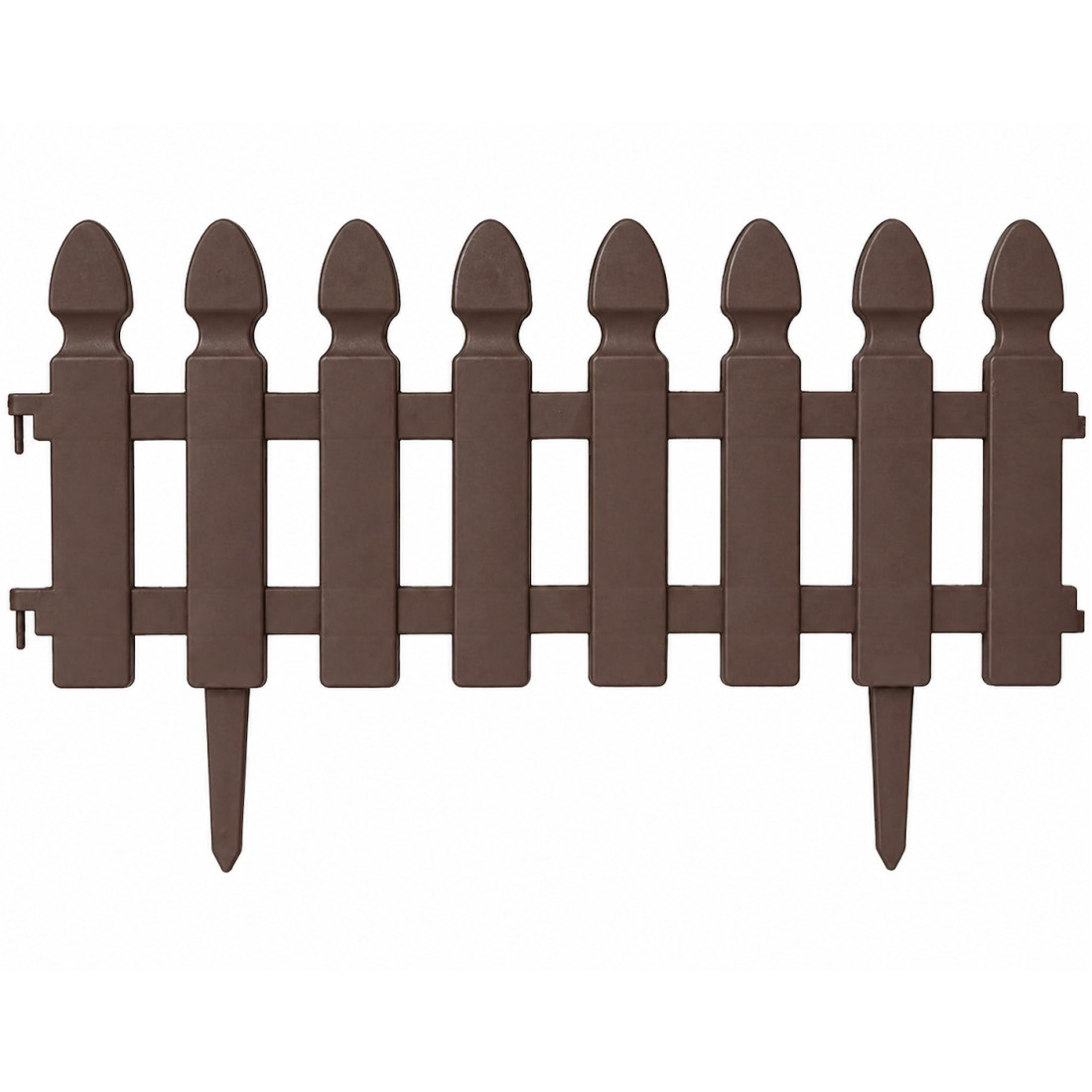 Gard ornamental de gradina, 50 x 30 cm, rezistent la conditii meteorologice, usor de montat, element decorativ pentru gradina, maro