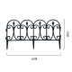 Gard ornamental de gradina negru, 60 x 33 cm, rezistent la conditii meteorologice, usor de maontat, element decorativ pentru gradina