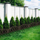 Gard ornamental de gradina, 60 x 34 cm, rezistent la conditii meteorologice, usor de montat, element decorativ pentru gradina, maro