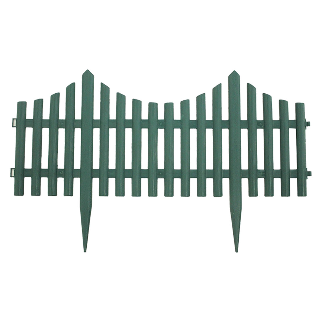 Gard ornamental de gradina verde, 60 x 32 cm, rezistent la conditii meteorologice, usor de montat, element decorativ pentru gradina