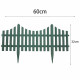 Gard ornamental de gradina verde, 60 x 32 cm, rezistent la conditii meteorologice, usor de montat, element decorativ pentru gradina