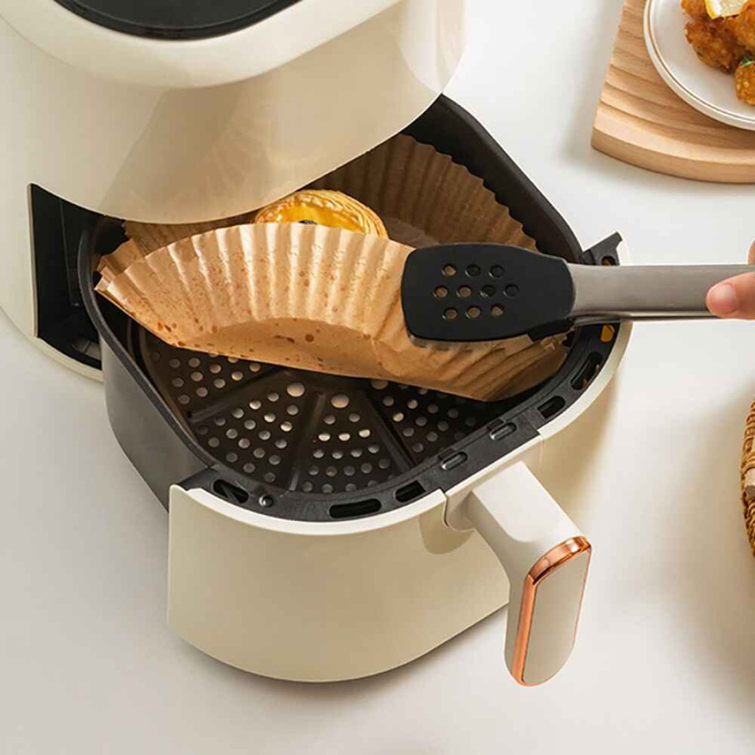 Set 50buc hartie de copt pentru fripteuza, Air Fryer, 16x4.5cm