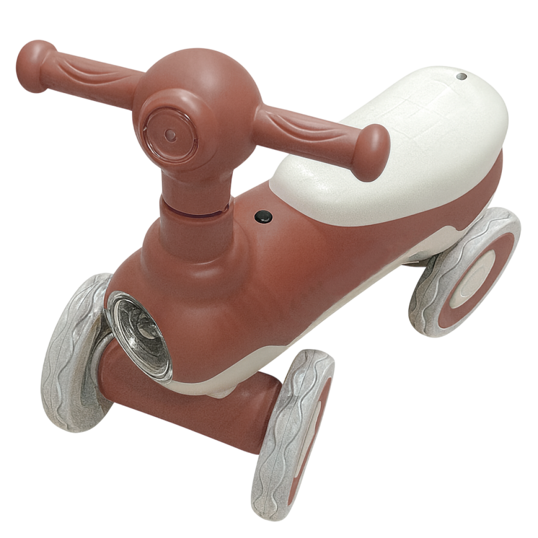 Scuter copii, 4 roti, maro, 1-3 ani