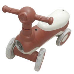 Scuter copii, 4 roti, maro, 1-3 ani