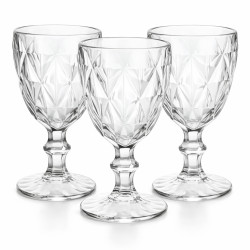 Set 3 pahare sticla cu picior, 315 ml, transparente Set 3 pahare sticla cu picior, 315 ml, transparente